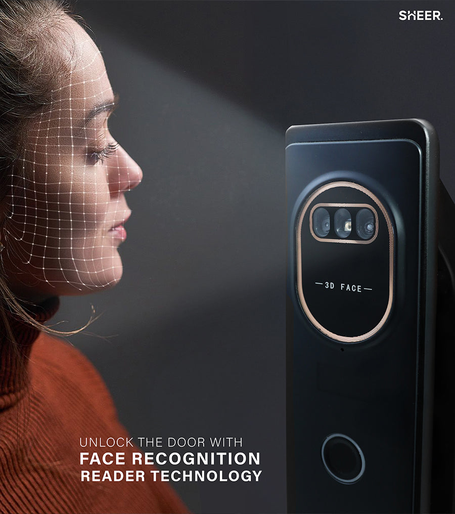 Camera face recognition door lock