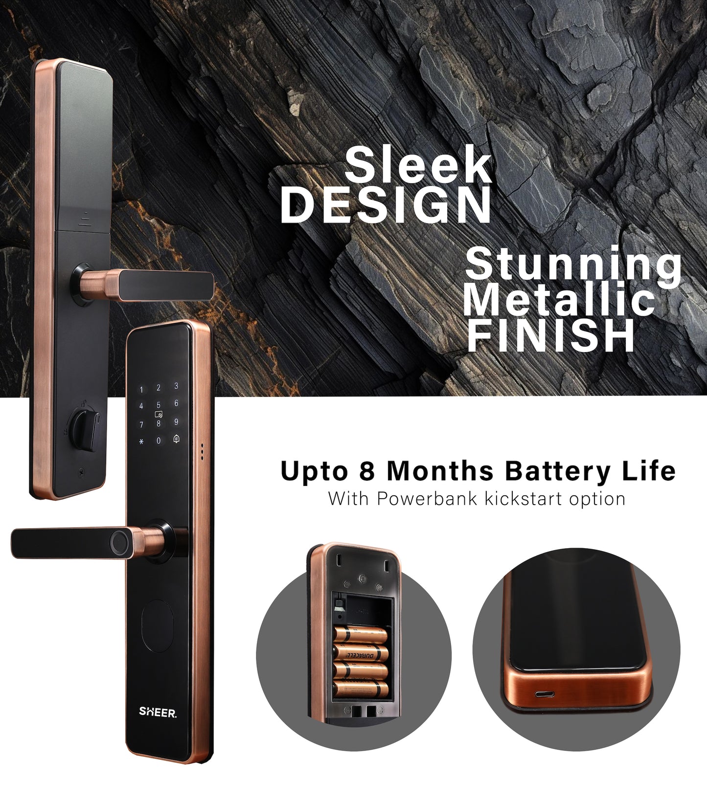 PREMIER - Fingerprint Lock (Matte Venetian)